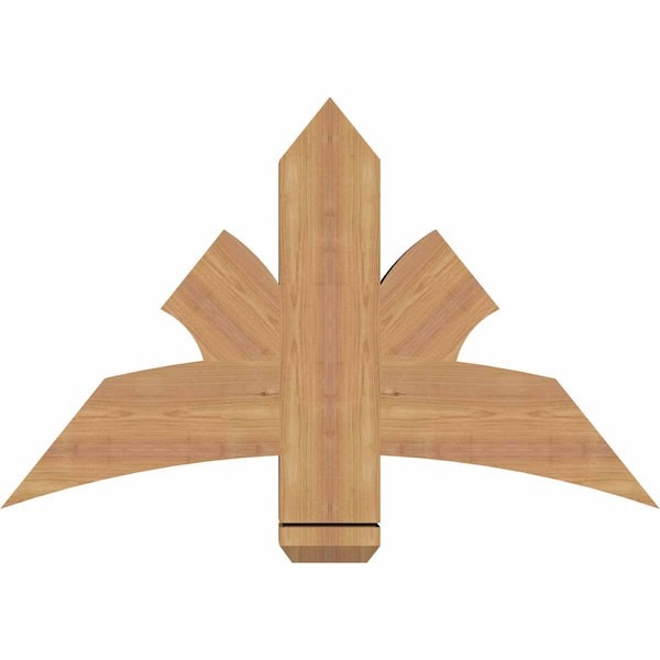Ekena Millwork Davenport Timber Gable Bracket, Western Red Cedar, 36"W x 23"H x 3 1/2"D x 5 1/2"F, 15/12 Pitch GBW036X23X0406DAV00SWR - main